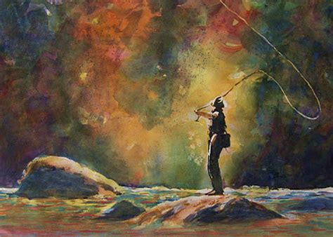 Between The Woods And The Water Fly Fishing Art Fish Painting Fish Art