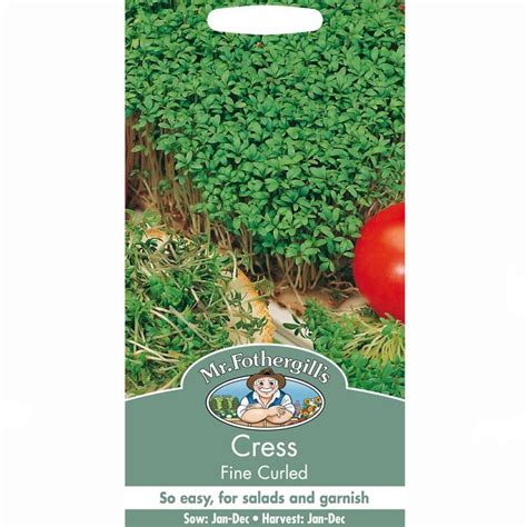 Mr Fothergills Fine Curled Cress Seeds Vegetable Seeds Gardening