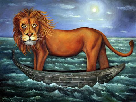 Sea Lion Painting By Leah Saulnier Fine Art America