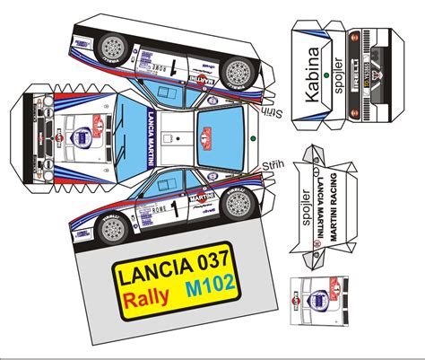 Sp Papel Modelismo Papercraft Lancia 037 Rally