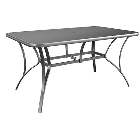 Cosco Outdoor Living Paloma Steel Rectangular Patio Dining Table In