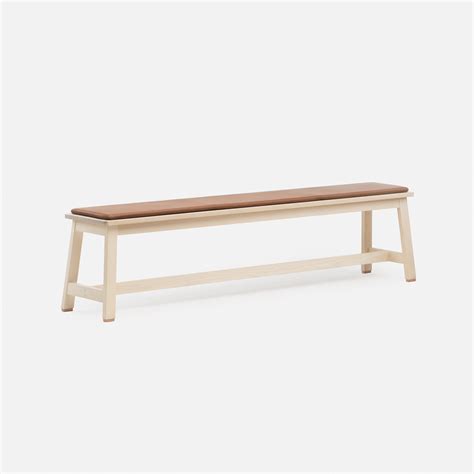 Bench White Oiled Ash Brown Natural Grain Leather Ilse Crawford