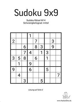Auch heute gibt es 120 neue sudokus zum online lösen. Sudoku Vorlagen "mittel" zum Ausdrucken | Raetseldino.de