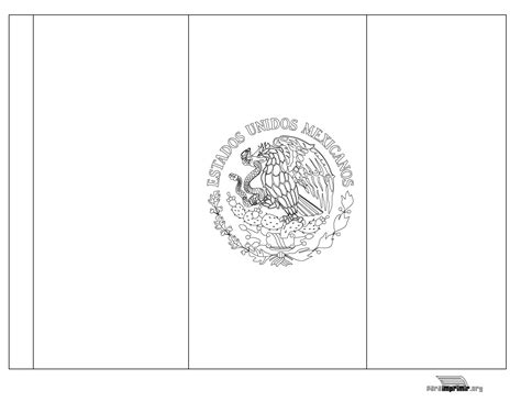 Bandera de México para colorear y para imprimir en PDF 2022