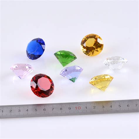 30mm Multi Color Crystal Glass Diamond Of Paperweight 8pcsset China