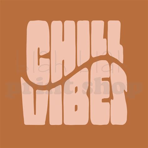 Chill Vibes Pink And Terracotta Printable Wall Decor Etsy