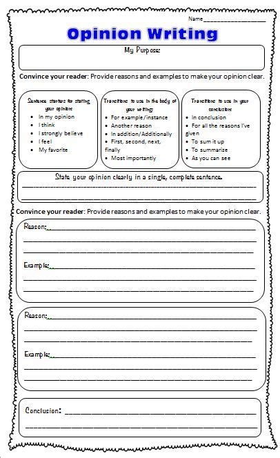 Writing , 5th grade ccss , 5th grade ccss: Graphic Organizers for Opinion Writing | Scholastic.com ...