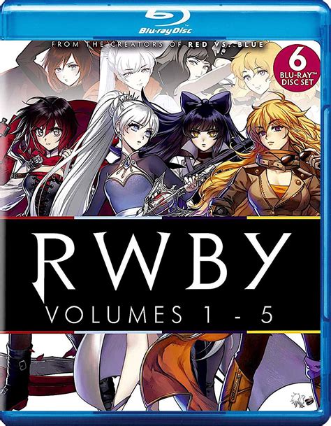 Rwby Volumes 1 5 Blu Ray Set Cinedigm Comic Books Comic Book Cover