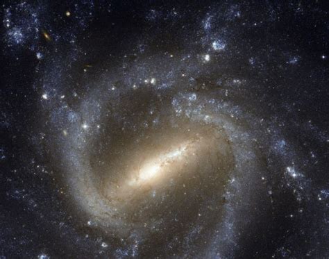 Perfect Example Of A Barred Spiral Galaxy Seen Face On This Is What