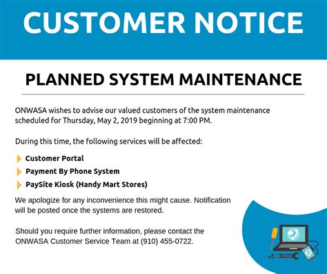 News Flash Planned System Maintenance May 2 2019