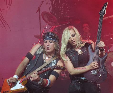Ryan Roxie And Nita Strauss Members Of Alice Cooper S Band At Riverbend Music Center In