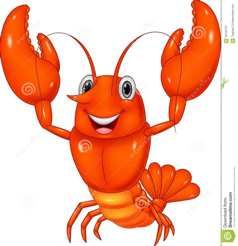 Cartoon Lobster Presenting Stock Vector Illustration Of Crustacean 56102757
