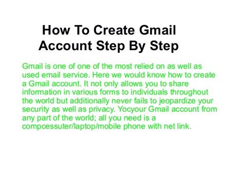 How To Create Gmail Account Step By Step