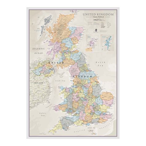 Buy Uk Classic Wall Of The United Kingdom Front Lamination A1 84
