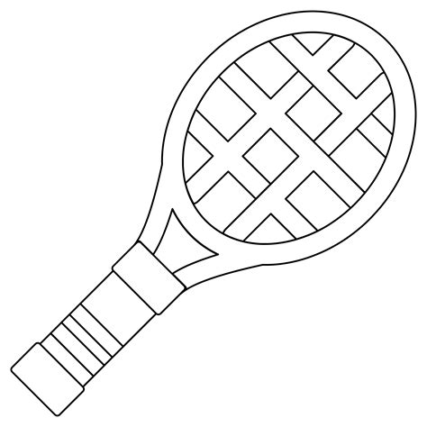Tennis Racket Coloring Page ColouringPages