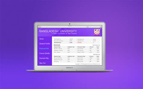 Student Online Portal Interface Design On Student Show