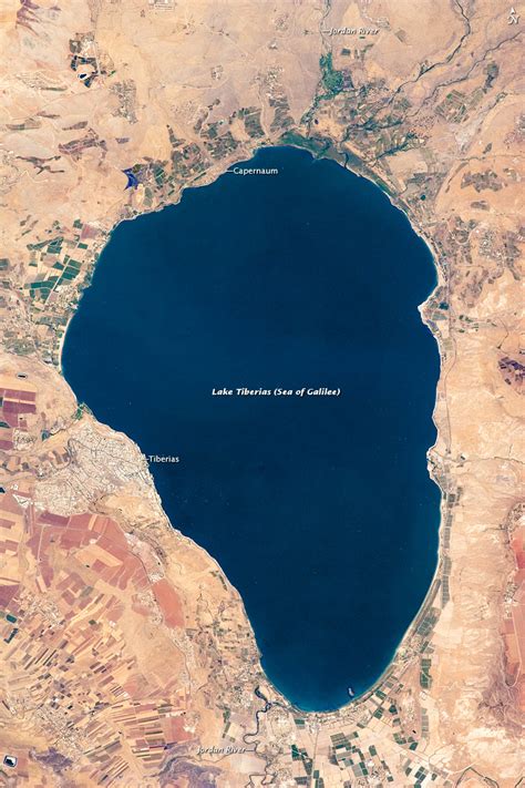 Lake Tiberias Sea Of Galilee Northern Israel