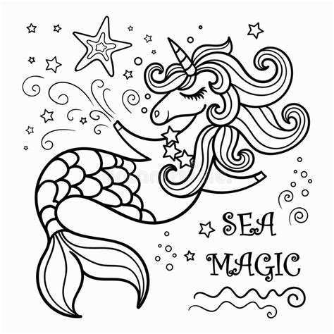 Free Mermaid Unicorn Coloring Pages Inktober Day 3 A Mermaid Riding A