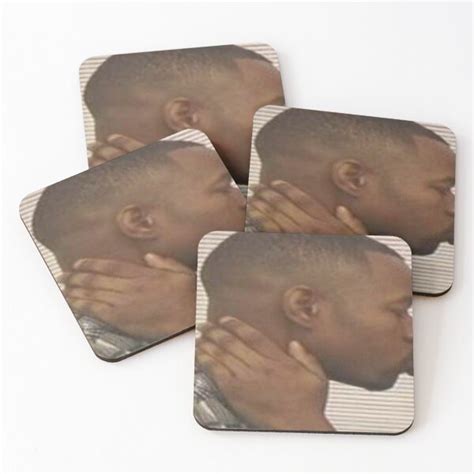 Two Black Men Kissing Meme Left Coasters Set Of 4 By Jridge98