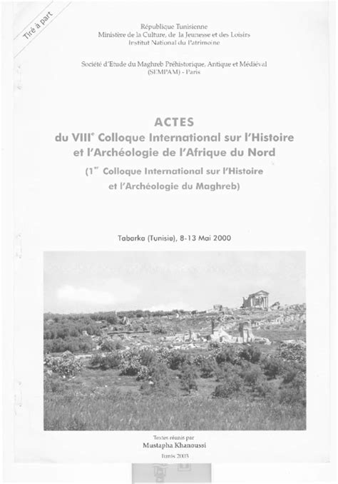 pdf tumulus protohistoriques du présahara marocain indices de minorités religieuses