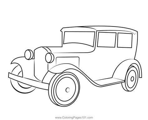 Antique Ford Coloring Page For Kids Free Vintage Cars Printable