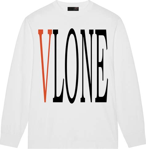 Vlone White And Orange Reversible Long Sleeve T Shirt Inc Style