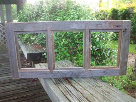 8x10 Handcrafted Barnwood Window Pane Picture Frame 3 Pane Window