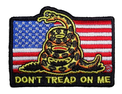 Dont Tread On Me American Flag Embroidered Biker Patch Quality Biker Patches