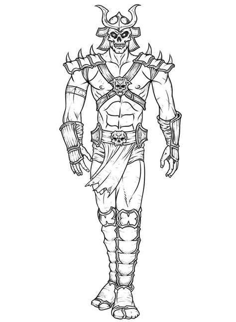 Scorpion From Mortal Kombat Coloring Page Free Printable Coloring