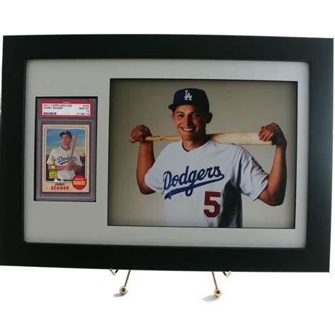 Psa Graded Sports Card Framed Display With An 8 X 10 Horizontal Photo