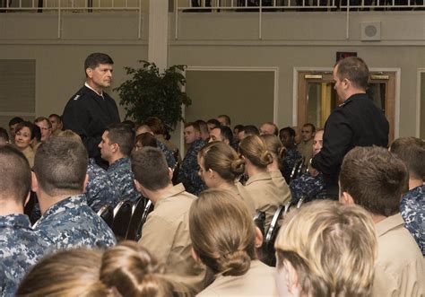 Chief Of Naval Personnel Speaks With Sailors At All Hands Call Joint