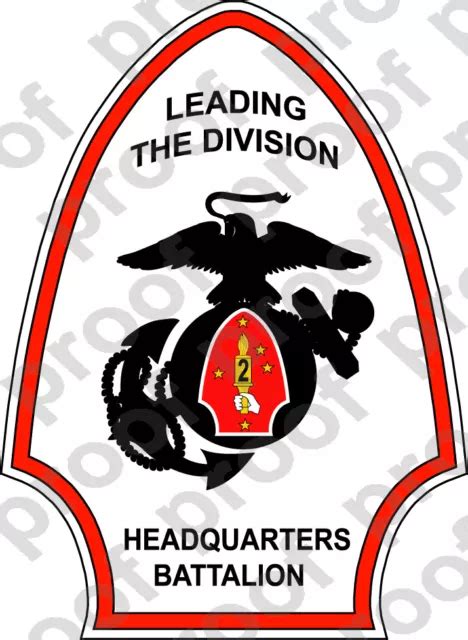 Sticker Usmc Unit 2nd Headquarters Battalion Ooo Usmc Lisc 20187 500