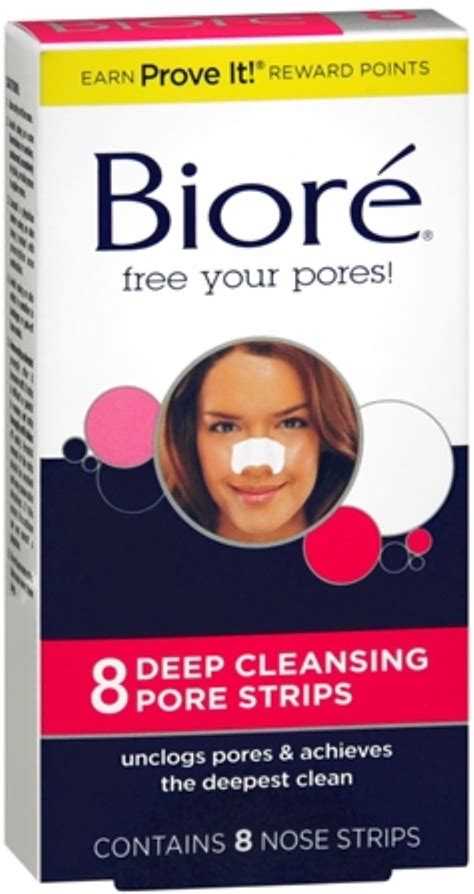 Biore Deep Cleansing Pore Strips Nose 8 Each Pack Of 3
