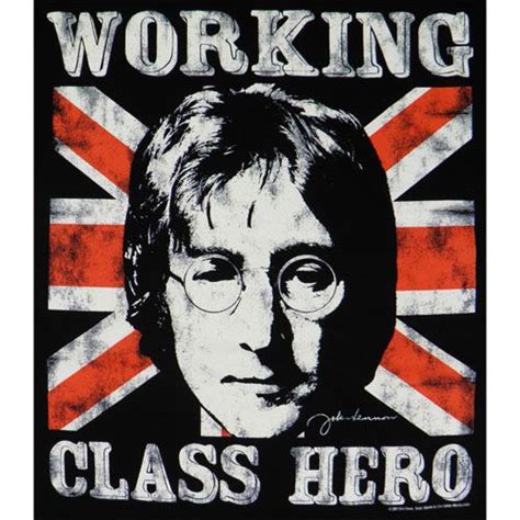 A Black And Red Poster With The Words Working Class Hero In Front Of An