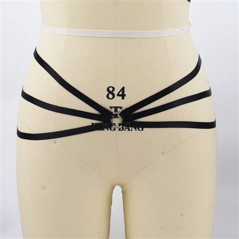 body cage 1pc black garters belt harness bondage stockings suspenders belt elastic strap