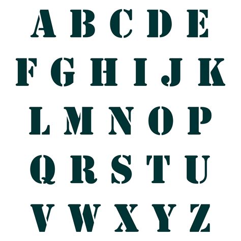Large Printable Alphabet Stencils Printable Templates