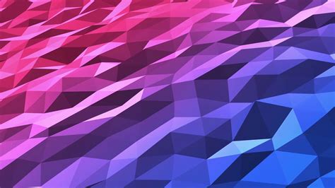 Red Blue Pink Magenta Polygons Low Poly Seamless Looping Motion