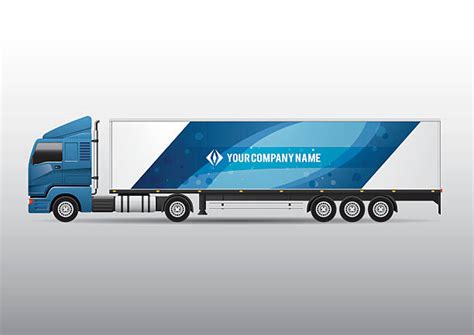 Royalty Free Semi Truck Side View Clip Art Vector Images