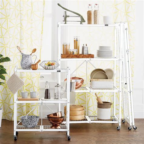 They're so we asked a few kitchen and design professionals how to make the most of these ubiquitous tone down the heavy metal. Origami 3-Shelf Folding Rack | The Container Store