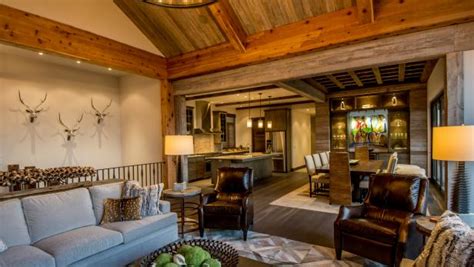 Rustic Living Room With Leather Armchairs Hgtv