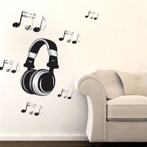 Headphone Music Wall Mural Decal Music Wall Decal Murals