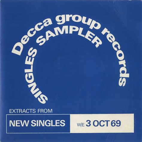 Decca Decca Group Records Singles Sampler We 3 Oct 69 Uk Promo 7