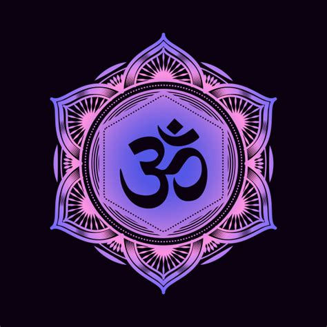 Decorative Mandala Pattern With Om Symbol Premium Vector
