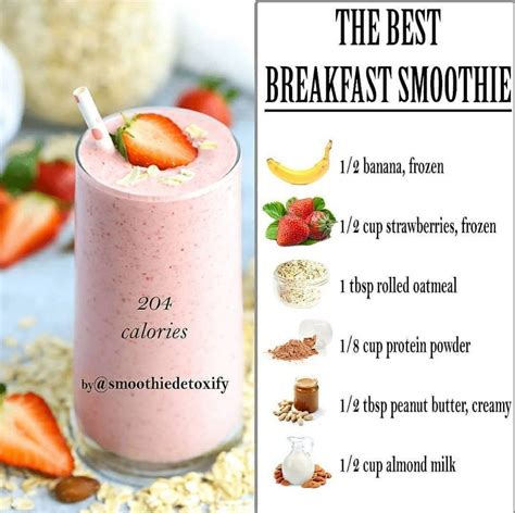 Filling Breakfast Smoothie Best Breakfast Smoothies Healthy Breakfast