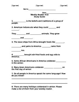 Greater amounts of exercise will provide even greater health benefit. Social Studies Weekly Reader Week 19 Study Guide by One Smart Bunch