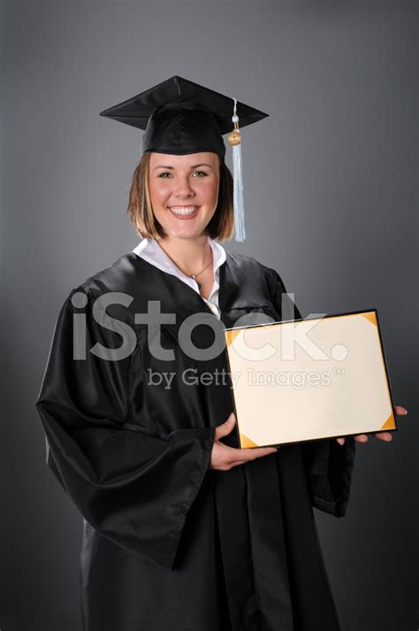 Graduate Holding Diploma Stock Photo Royalty Free Freeimages