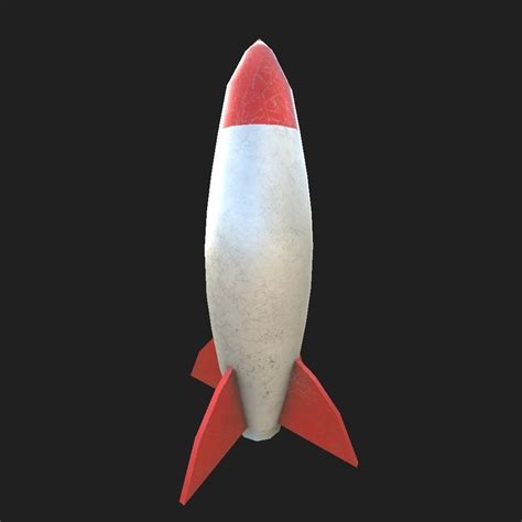 Low Poly Rocket 3d Cgtrader