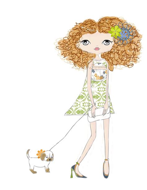 Sweet And Sassy Girl Illustration 3900 Via Etsy Girls