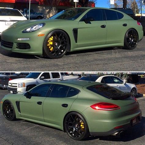 Lifes Finest Luxuries On Instagram Matte Green Wrapped Porsche