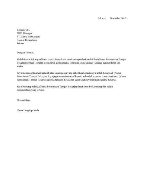 Contoh Surat Pengunduran Diri Resign Kerja Yang Baik Dan ...